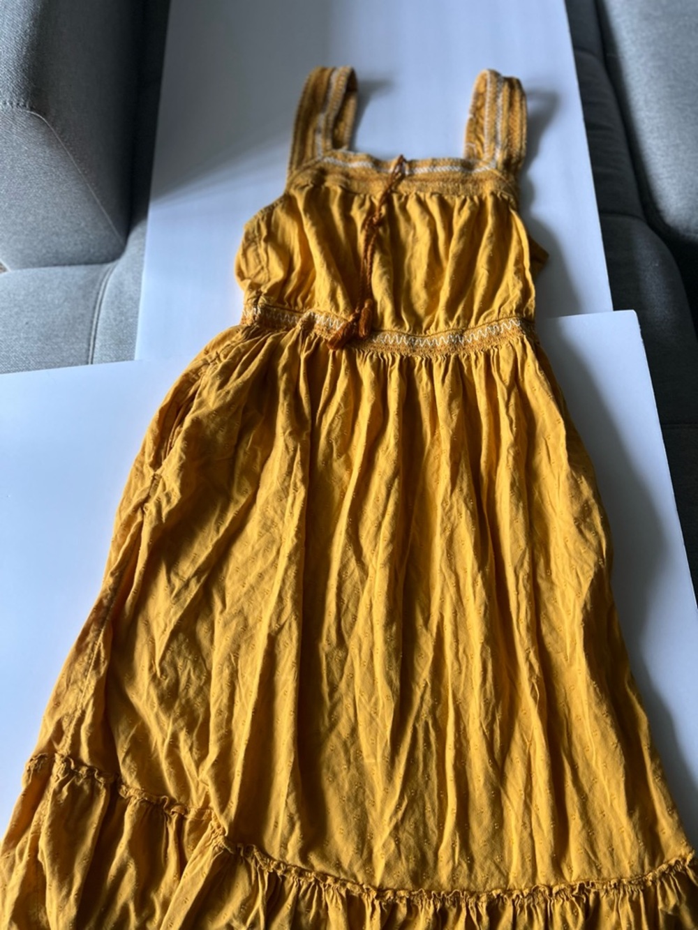 Old Navy Girls' Mustard Yellow Sleeveless Sundress